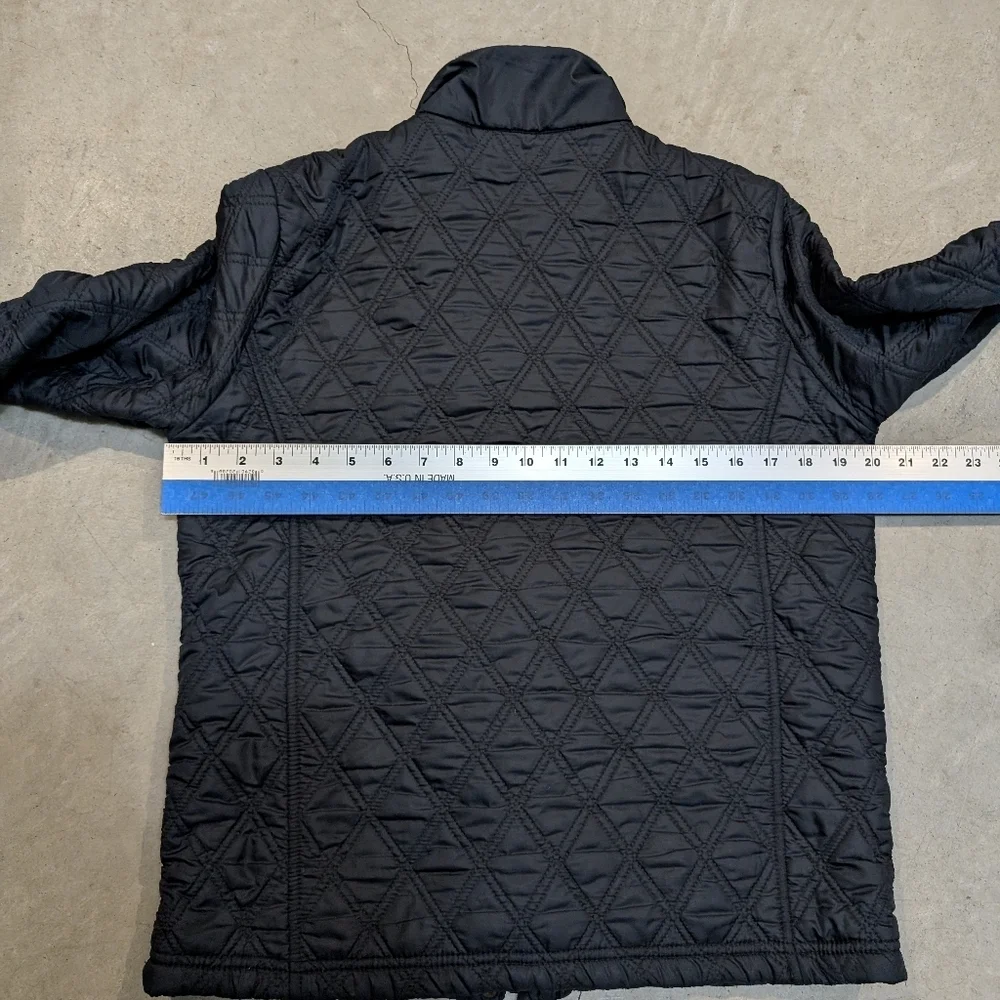 Eddie Bauer Fleece Lined Quilted Jacket Men's S Black Full Zip
